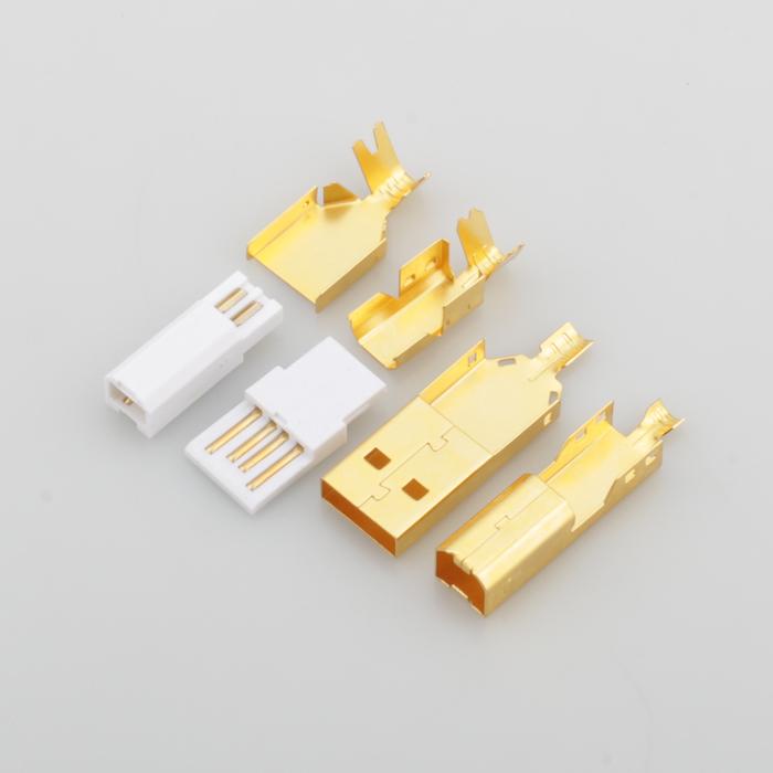 Hi-End Gold Plated USB connector USB A+USB B Type A-B Plug For DIY