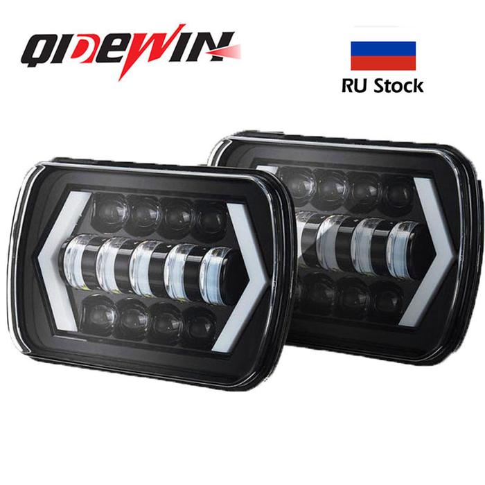 5x7 4x6 Square 7Inch LED Headlight 55W Led Headlamp Hi/Low Turn