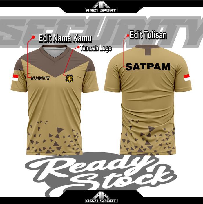 PREMIUM AR21sport Jersey Satpam / Security Free Custome Nama Fullprinting HD