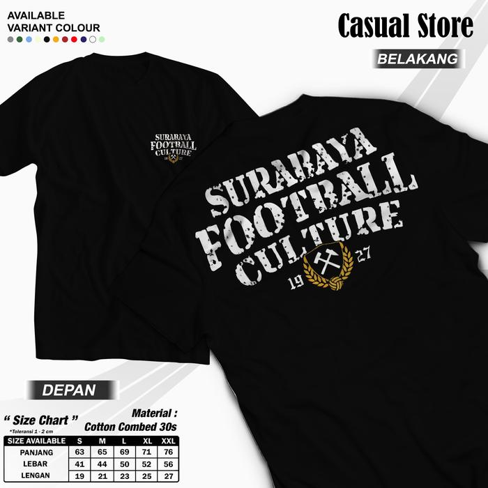 Kaos Surabaya Football Culture 01, Kaos Persebaya, Kaos Casual Persebaya, Kaos Ultras Persebaya stor