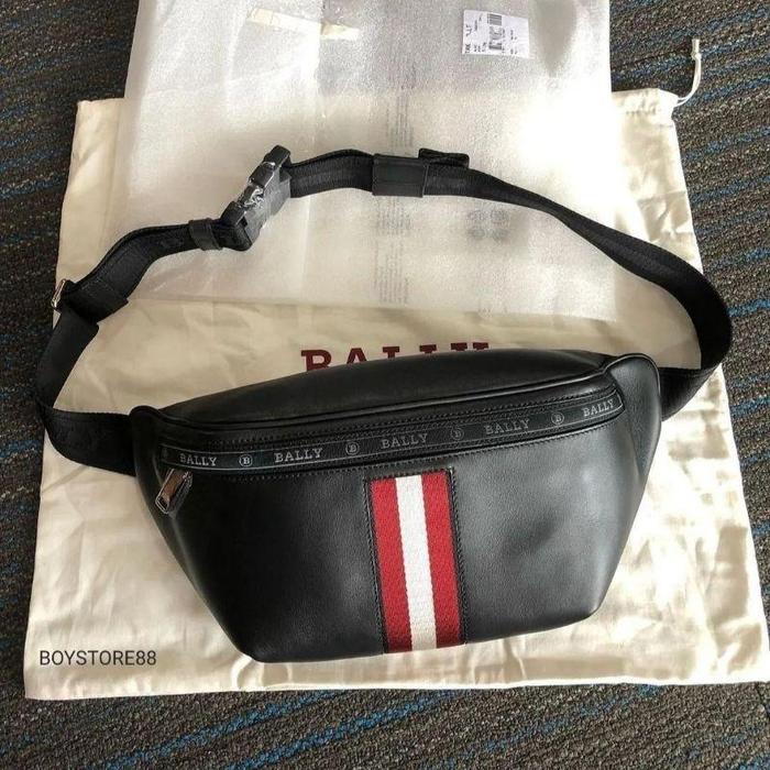 BALLY Waistbag Hakab Leather In Black lyst AUTHENTIC