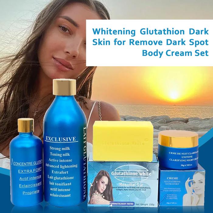Lait Glutathione Brightening Skin Care Set for Glowing Skin Evens