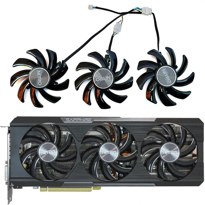 NEW 1SET 85MM 4PIN FDC10H12S9-C R9 390 GPU Fan,For Sapphire R9 290 390 390X Graphics card cooling fa