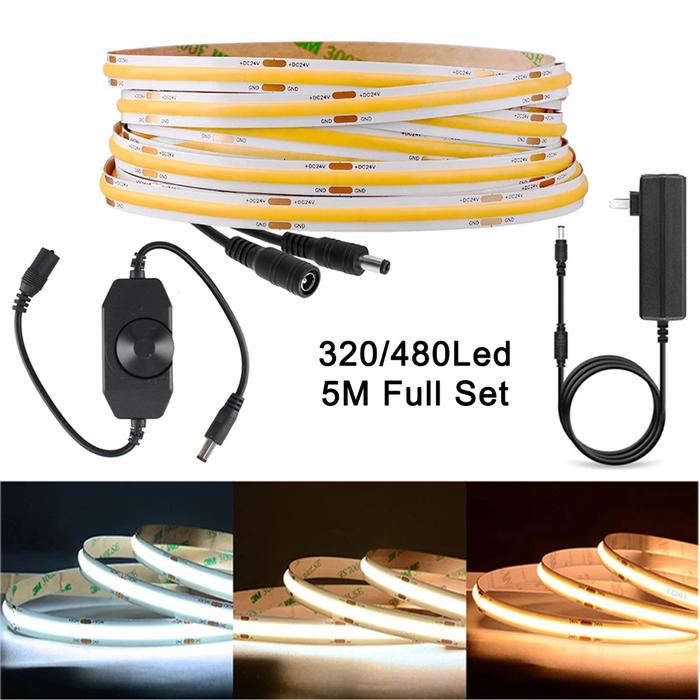 COB LED Strip Light 320 480 LED High Density Flexible FOB COB Led