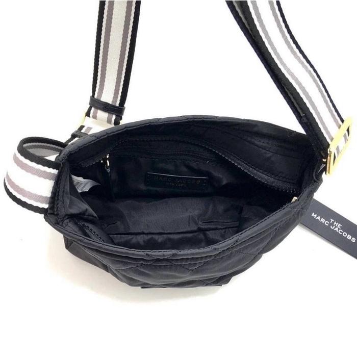 Mj quilted nylon messenger bag