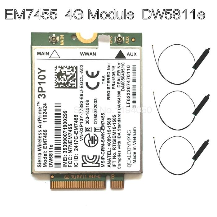 dw5811e Wireless EM7455 LTE 4G NGFF Module DW5811E 3P10Y 300 M para