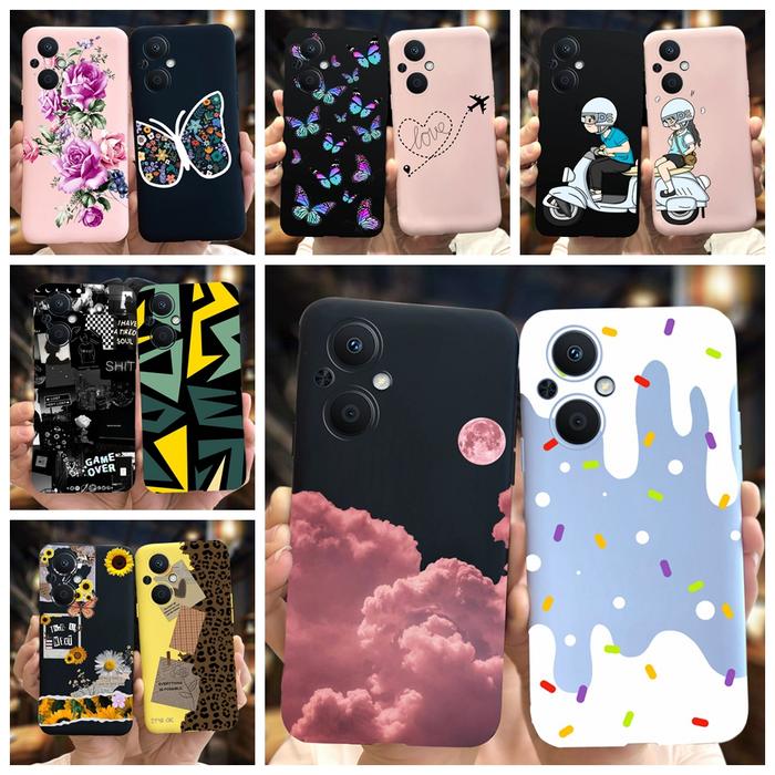 For OPPO A96 Case CPH2333 Fashion Patterns Silicone Soft Cover For