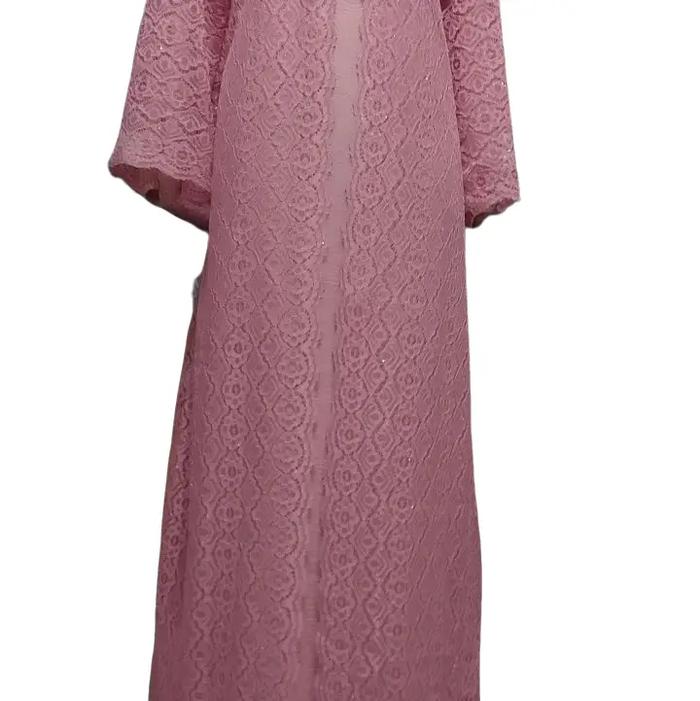 gamis 2in1 .. gamis set outer brokat