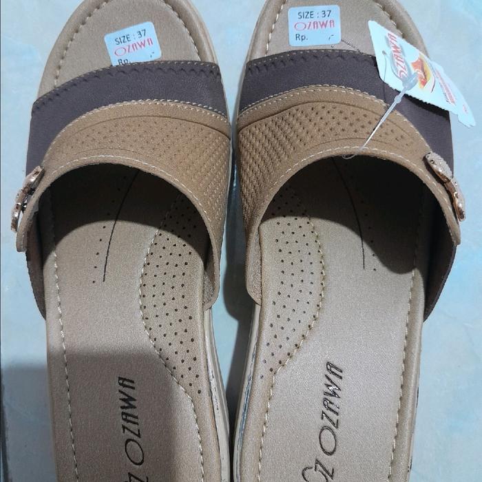sandal kulit ozawa ukuran 37/40 Wanita