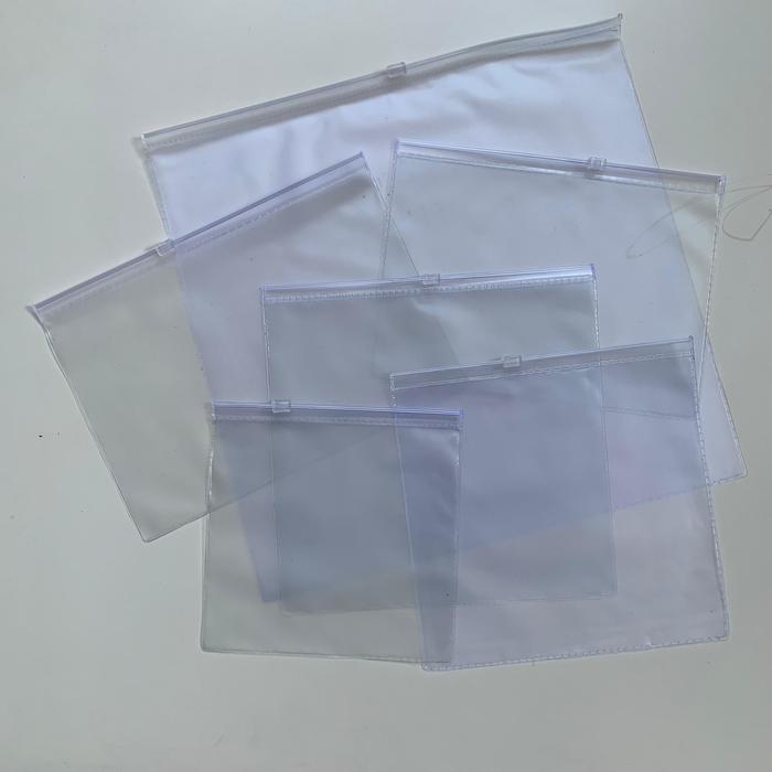 Okey Beli Zipper Bag Custom Pouch Mika Hijab Square 20x15cm Bahan PVC Doff Micron Kualitas Premium