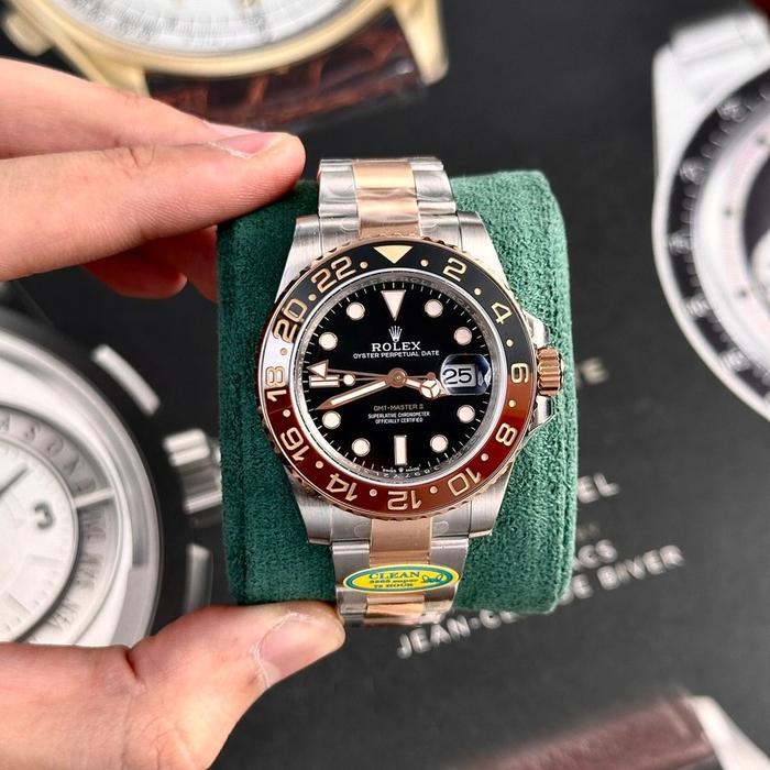 GMT TWO TONE JAM TANGAN GMT MASTER SWISS 40MM SUPER CLONE OYSTER STRAP
