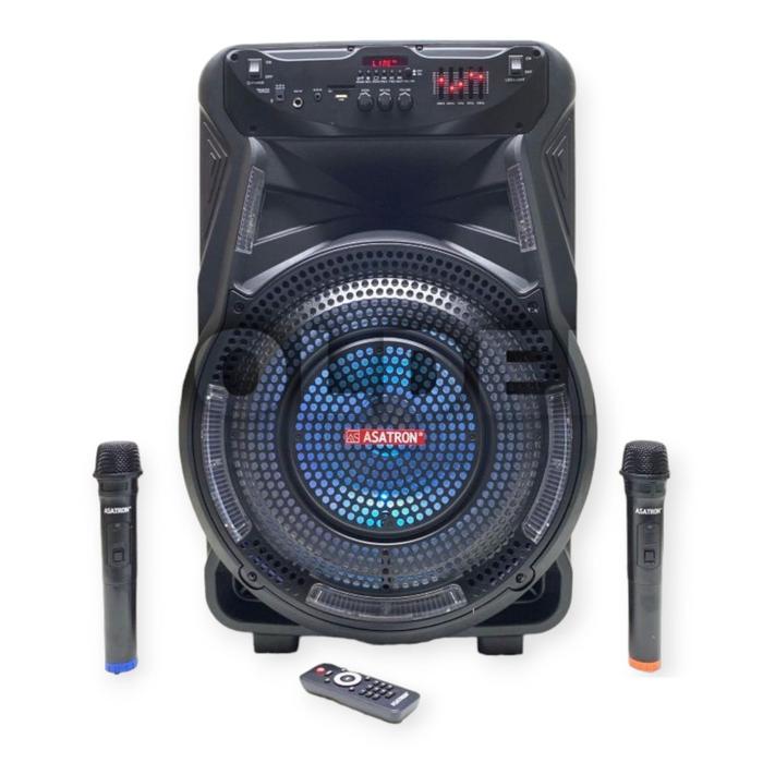 Speaker Meeting Bluetooth Asatron HT 8873 Titanium 15 Iinch Free Mic Wireless