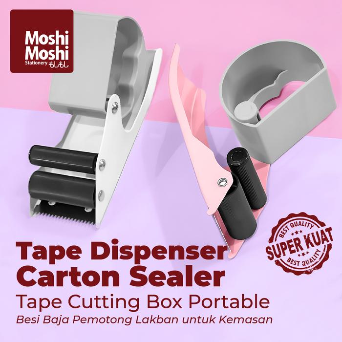 Tape Dispenser Carton Sealer Steel Box Packaging Pemotong Lakban Box Kemasan Besi ABS