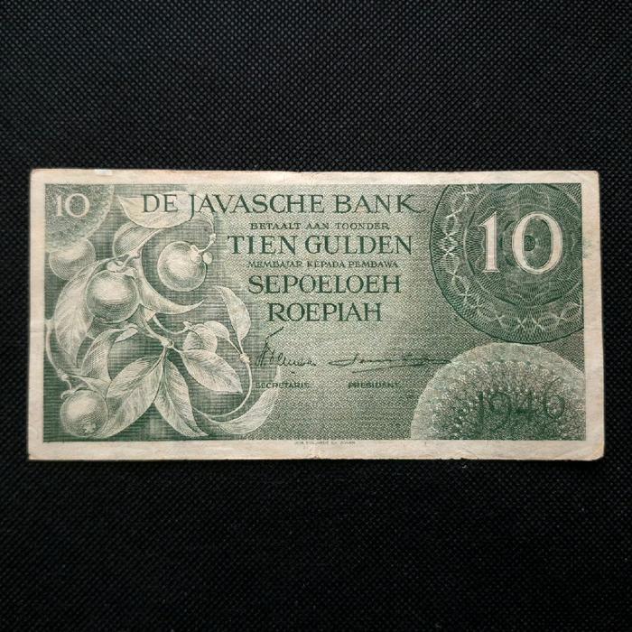 Uang Kuno 10 Gulden Federal Hijau tahun 1946 -  FGE 055220