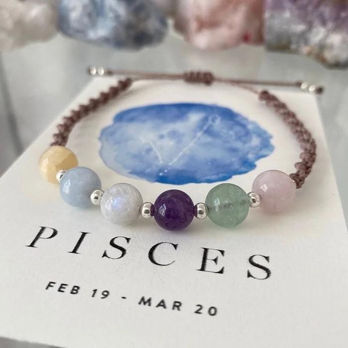 Gelang Kristal Zodiak Pisces (Pisces Chrystal Zodiac Bracelet)