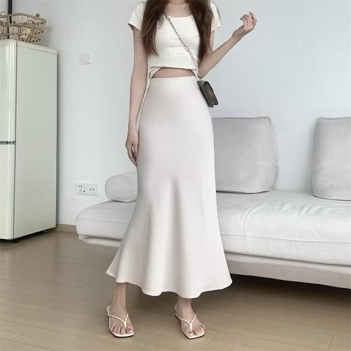 Cirebon Cloth - Pretty Skirt / Satin Silk Skirt / Mermaid Satin Silk Skirt / Rok Satin Silk Duyung