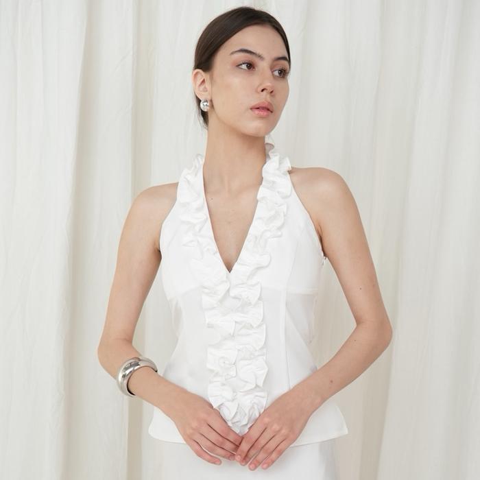 SUKII — Esme Top Atasan Wanita Ruffle Halter