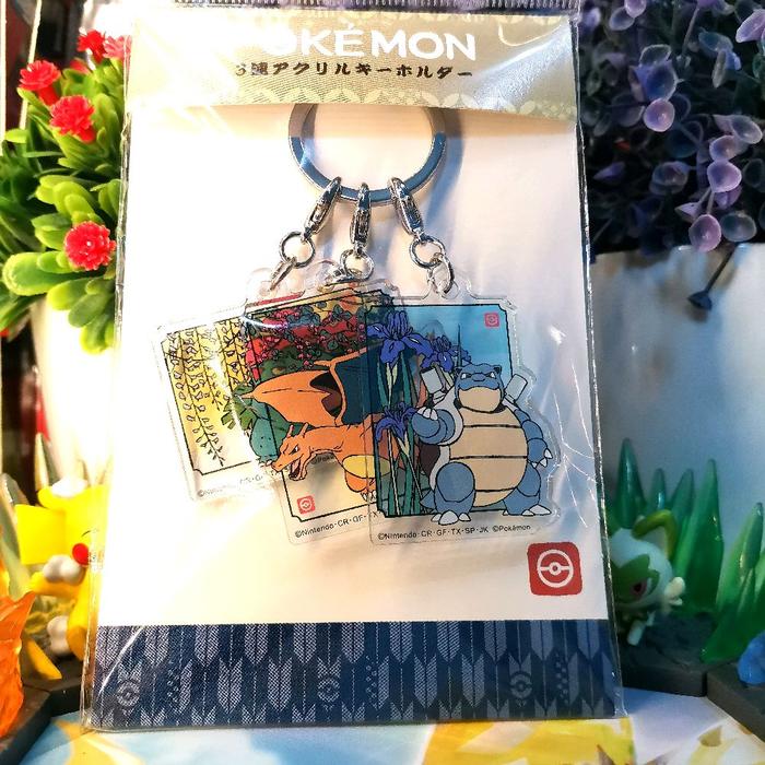 Ganci pokemon Blastoise Charizard Venusaur Ori Pokemon Centre Jepang