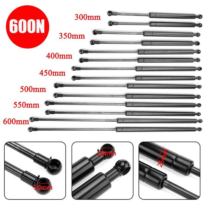 2 Buah 600N 300/350/400/450/500/600Mm Gas Strut Bars Gas Spring