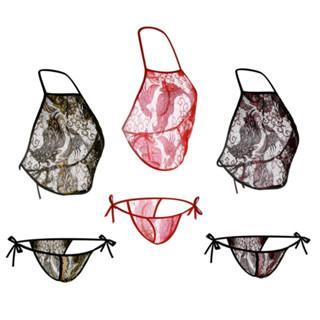 MISSOOFFICIAL.ID BT1317 SET LINGERI BAJU TIDUR WANITA MODEL SWEET APRON MOTIF BATIK CELEMEK NIGHTDRE