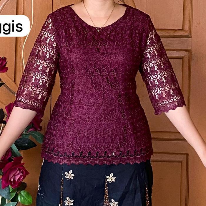 Blus brokat hoki premium / Atasan hoki sudah pakai puring Wanita