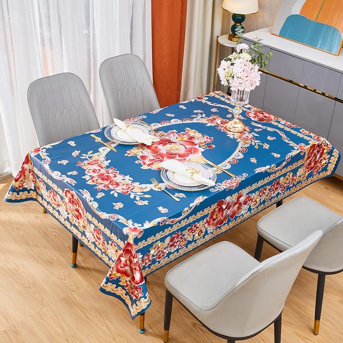 Loyal Bosque Taplak Meja Sultan Anti Air Motif Kotak Kotak Bahan PVC 150x90 Cm Meja Ruang Makan Tamu