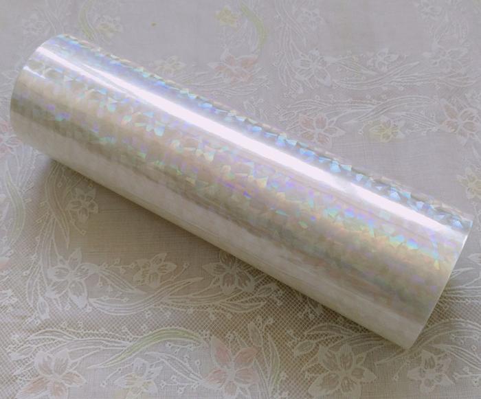 Holographic Foil Polos Transparan Foil Hot Stamping Pada Kertas atau
