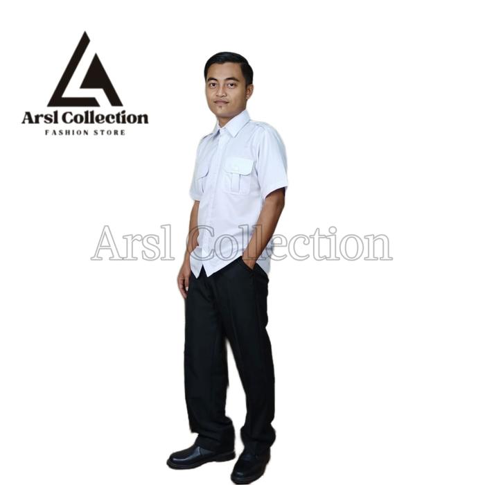 Seragam PNS Pemda Terkini: Atasan Putih & Bawahan Hitam  - Lengan Pendek Dan Panjang- Gaya Formal & 