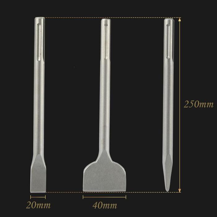 Mata Bor Beton Gepeng SDS Plus Flat Chisel Bobok Beton Tembok