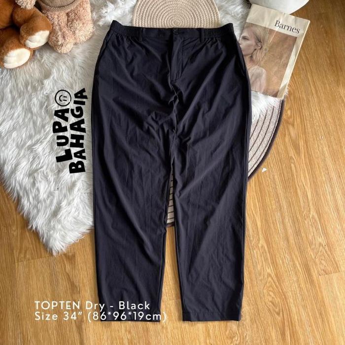 TOPTEN Black Dry Tech Slimfit Long pants size 34" | 100% Original (Celana Panjang)