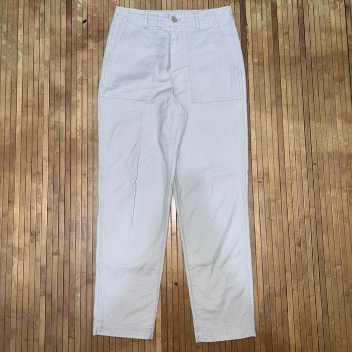 UNIQLO TAPERED FIT IVORY CARPENTER FATIGUE PANTS m65 og 107 orslow