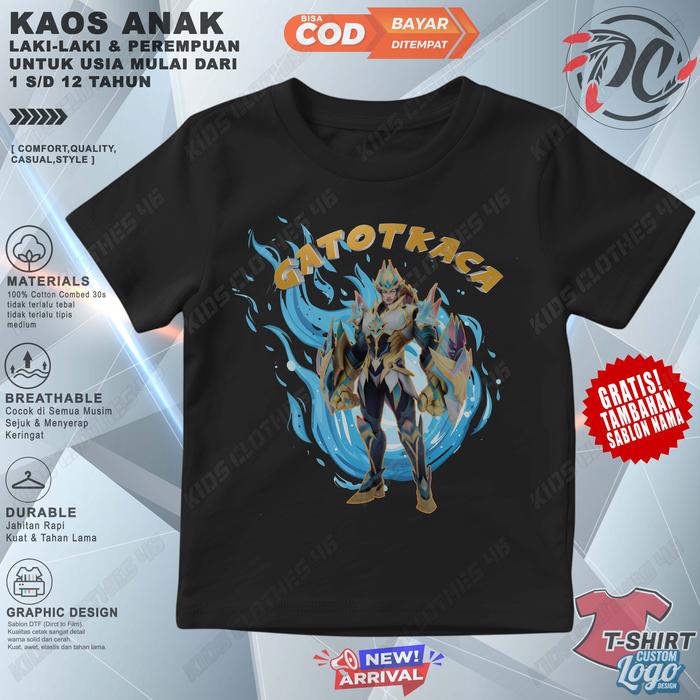 Kaos Anak Tshirt Anak Pakaian Anak Laki-Laki & Perempuan Design Logo Custom Skin Gatotkaca