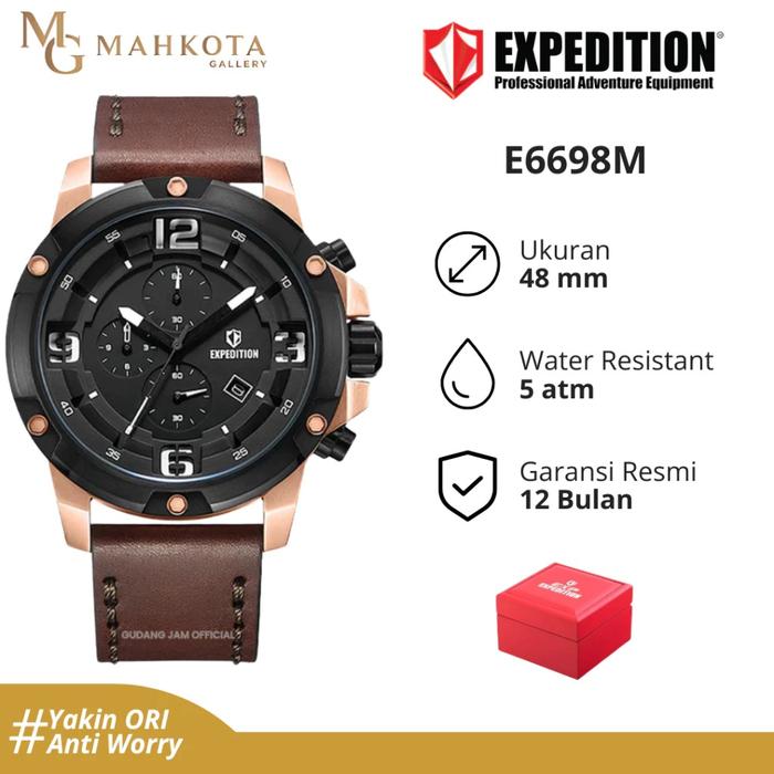 Jam Tangan Pria S. Expedition E6698M Chronograph Aktif Strap Karet Original dan Bergaransi