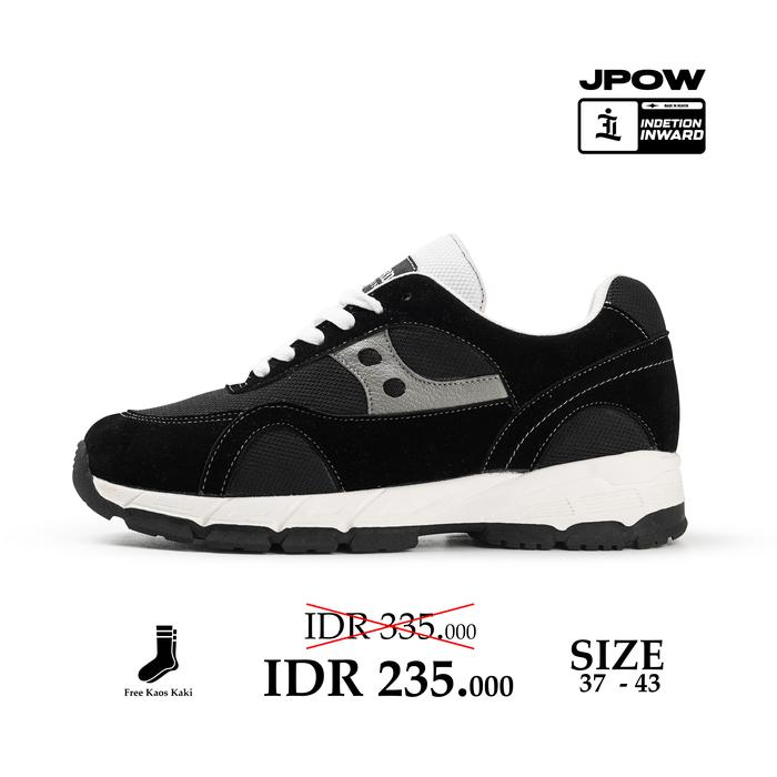 Indetion Inward - JPOW Black white | Sepatu Pria | Sneakers