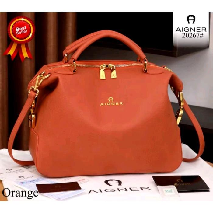 NEW 20267AIGNER ROMA Handtasche Gleeneagle Modeling Handbags Soft Clemence Leather