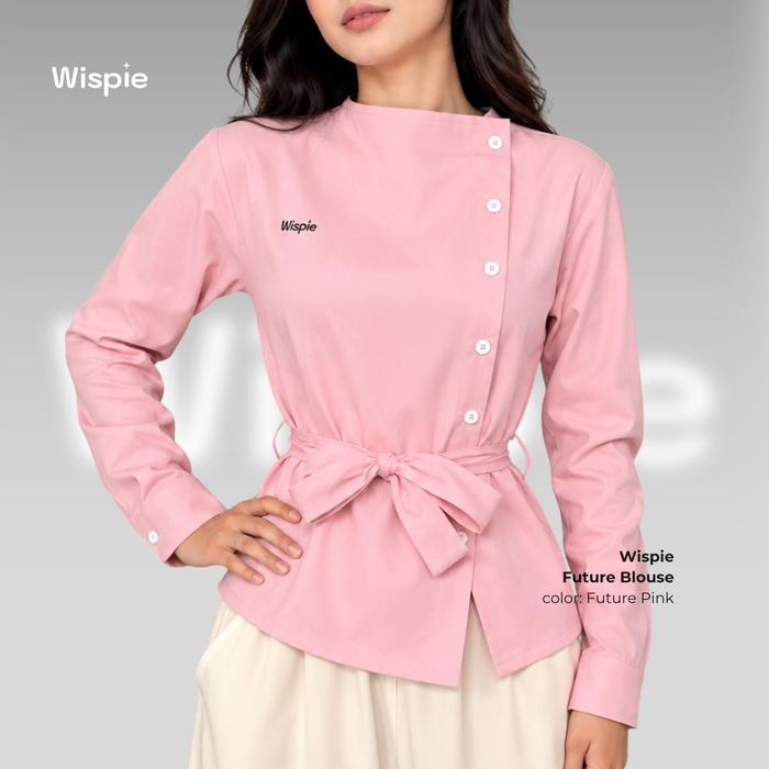 Wispie Future Blouse | Kemeja Wanita Tali Hitam