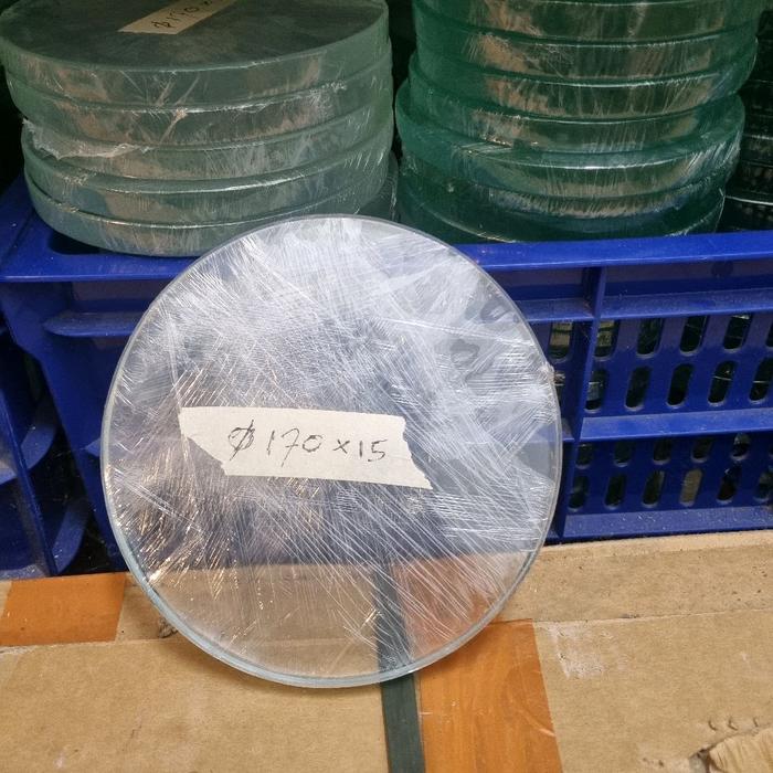 kaca tempred bulat 300mm x 10mm / kaca sight glass