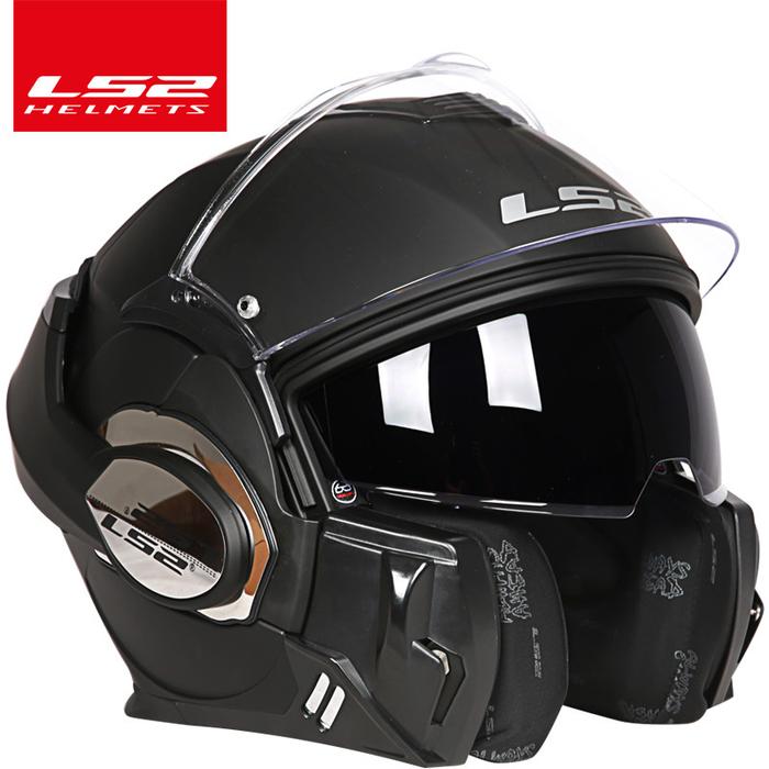 Original LS2 FF399 flip up motorcycle helmet dual visor authentic LS2