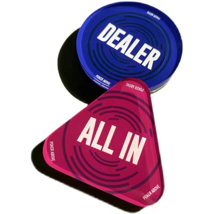 Casino Poker Chips PVC Card Press With Good Luck Poker Card Press