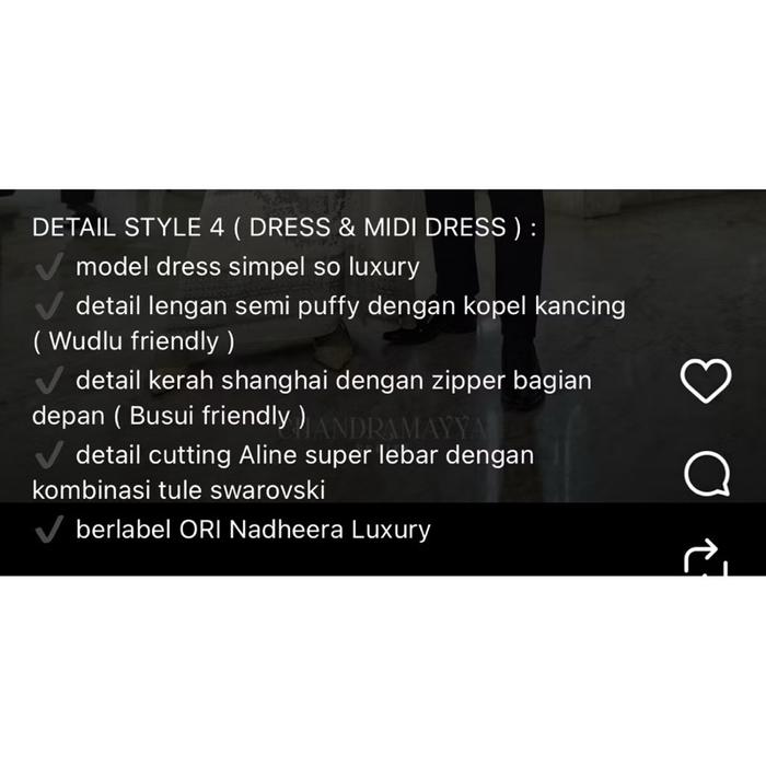 STYLE 4 - GRATIS HIJAB CHANDRAMAYYA DRESS/MIDI GAMIS MEWAH MOTIF KOMBINASI BRUKAT BY NADHEERA LUXURY