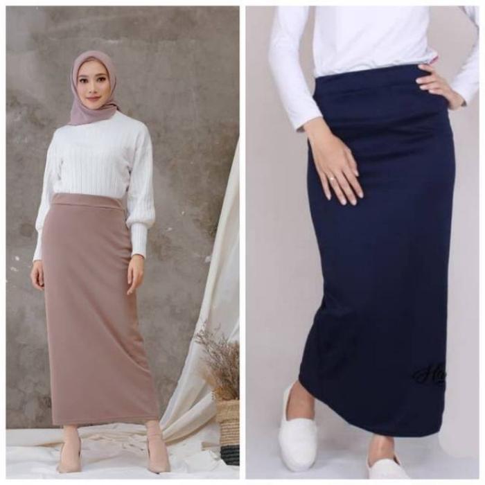 ROK SPAN SCUBA TANPA BELAHAN / ROK SPAN SCUBA PREMIUM / ROK SPAN SCUBA PANJANG / ROK SPAN SCUBA