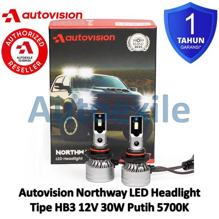 AUTOVISION NORTHWAY LED HB3 9005 PUTIH WHITE 5700K LAMPU DEPAN MOBIL