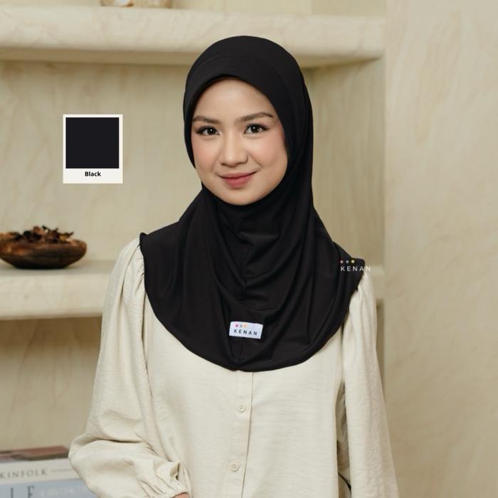 KENAN - Hijab Size S Ori Kenan matt jersey Bergo Busa Instan Kerudung Nyaman Casual Panjang Simple M