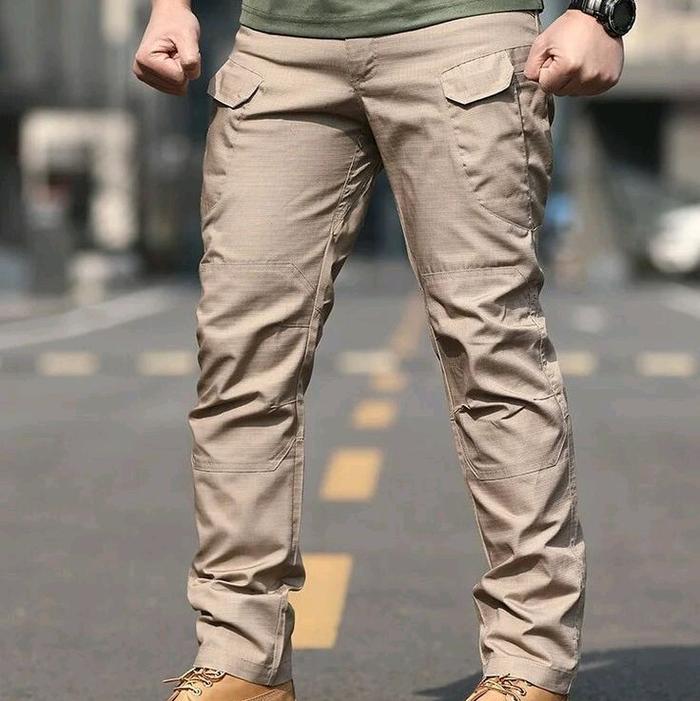 Celana Caergo Tactical Pria Premium Army Black Khaki Grey Cargo Kantong Santai Distro Jogger Loreng 