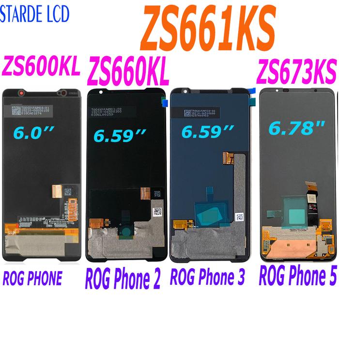 Original 6.59 For ASUS ROG Phone 2 Phone2 PhoneⅡ ZS660KL ZS600KL LCD