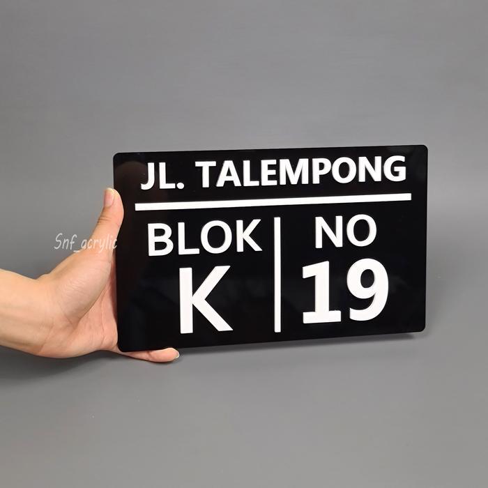 (EM) NOMOR RUMAH AKRILIK / NO RUMAH / NO RUMAH ACRYLIC / PAPAN ALAMAT