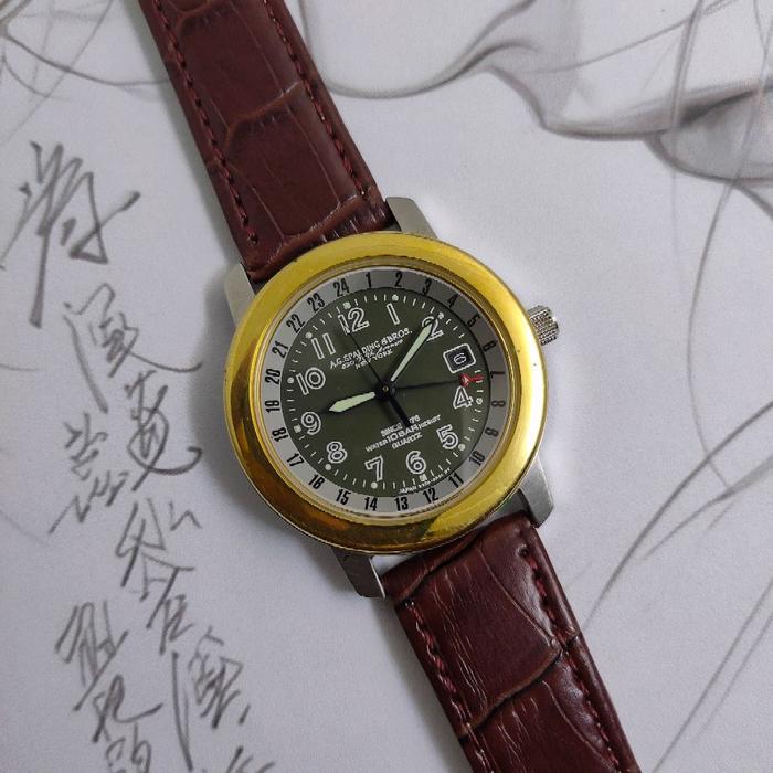 Jam Tangan Pria Original Spalding & Bros New York Two Tone