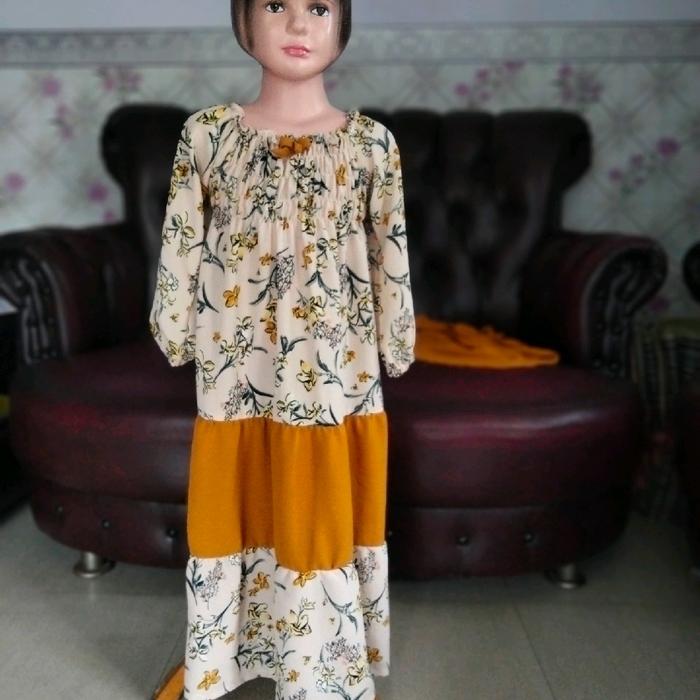 gamis AZQIA  free hijab bahan rayon diamond premium,dan kringkel yoryu Katun