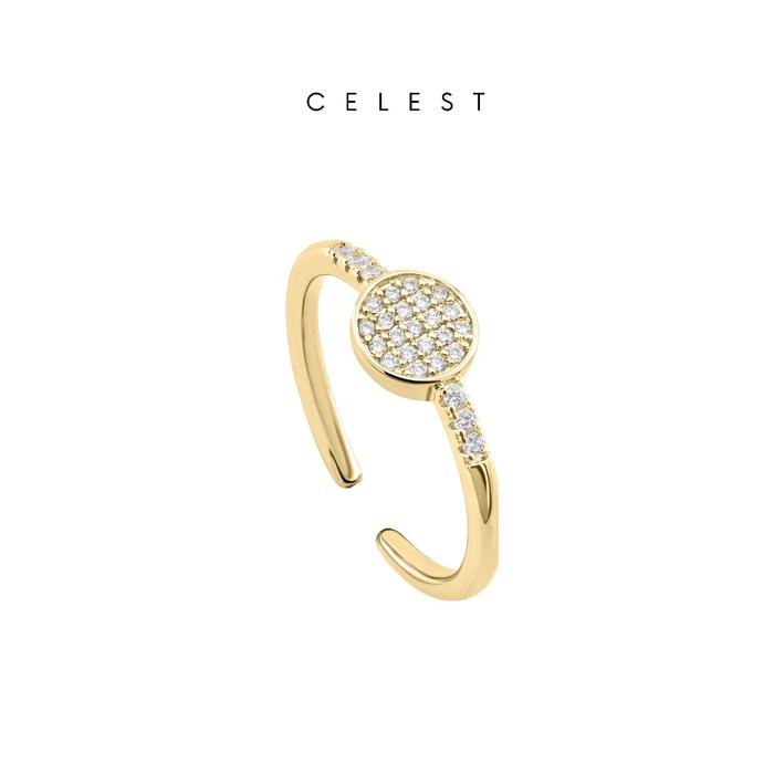 CELEST - EUDOR GOLD RING JEWELRY (ADJUSTABLE) | AKSESORIS PERHIASAN CINCIN WANITA LAPIS EMAS ASLI 18