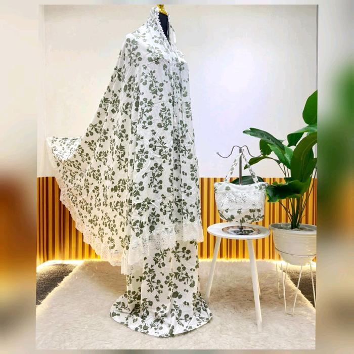 Mukena katun rayon havaana premium / mukena katun rayon bunga/ mukena katun rayon premium/ mukena ji